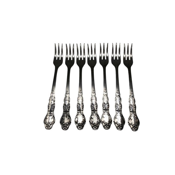 National Stainless Flatware Nancy Japan Forks Relish Olive Fish Long Lot 7 - Picture 3 of 5